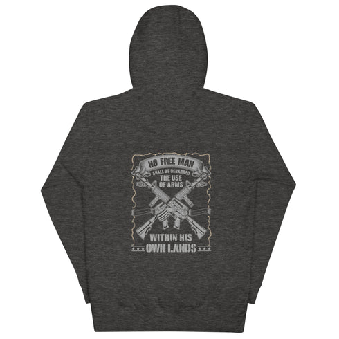 No Free Man Shall Be Debarred The use Of Arms Within His Own Lands Unisex Hoodie (Back Design) - Mainstream Freedom